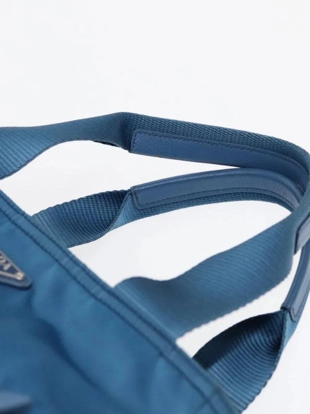 PRADA Shoulder Bag Nylon 2way Blue Silver - Picture 9 of 16